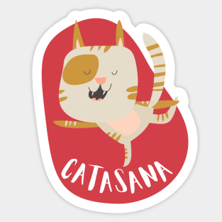 Funny Cat Kitty Yoga Postures Sticker